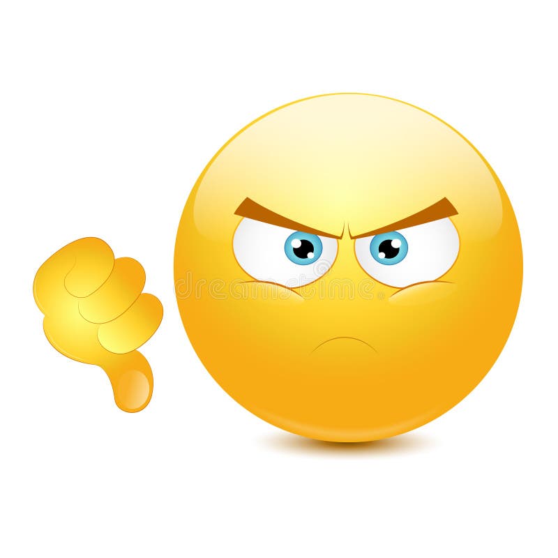 Abneigung Emoticon stock abbildung Abneigung Emoticon stock abbildung