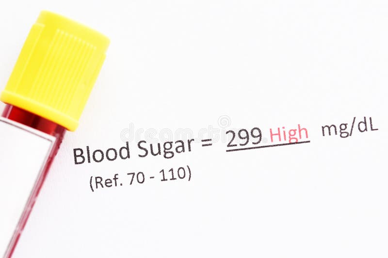 Abnormal High Blood Sugar Test Result Stock Image Image of renal