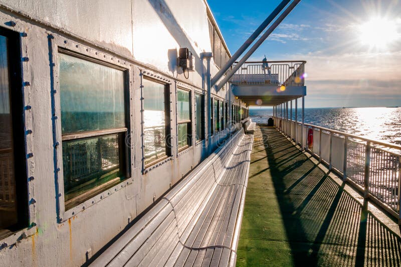 Aboard the Cape May Lewes Ferry, in the Delaware Bay between Ne Stock