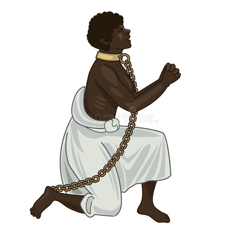 Abolition Of Slavery. Towards Freedom. Woman In Chains. vector illustration Abolition Of Slavery. Towards Freedom. Woman In Chains. vector illustration