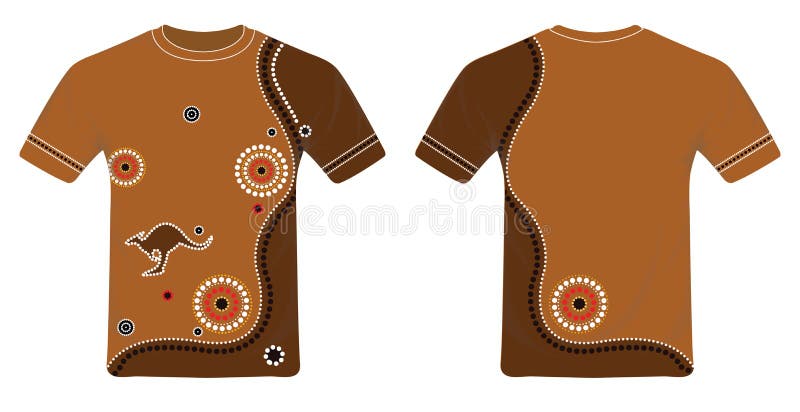 Aboriginal Art Design Vector. Stock - Illustration male, shirt: