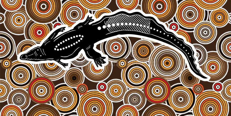 Aboriginal art vector background