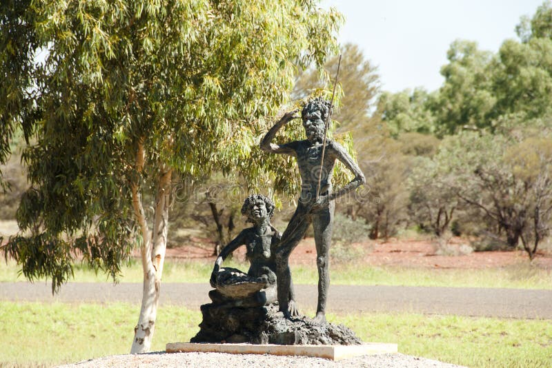 Aboriginal Bronze Statue stock image. Image of tradition 117192471