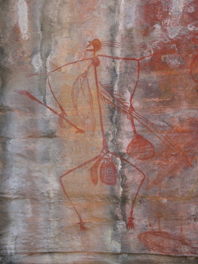Aboriginal rock paintings royalty free stock photos