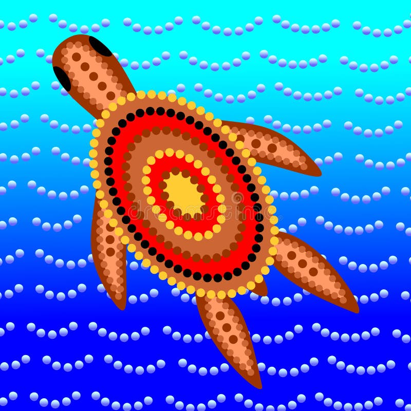 Aboriginal Sea Turtle vector illustration Aboriginal Sea Turtle vector illustration
