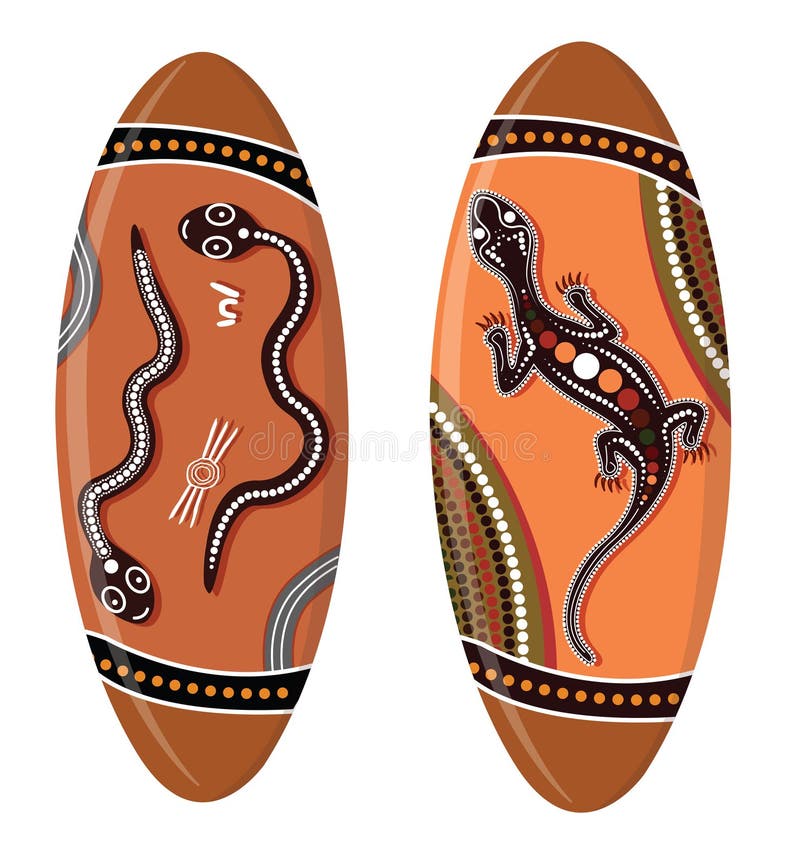 Aboriginal shield Vector art. vector illustration
