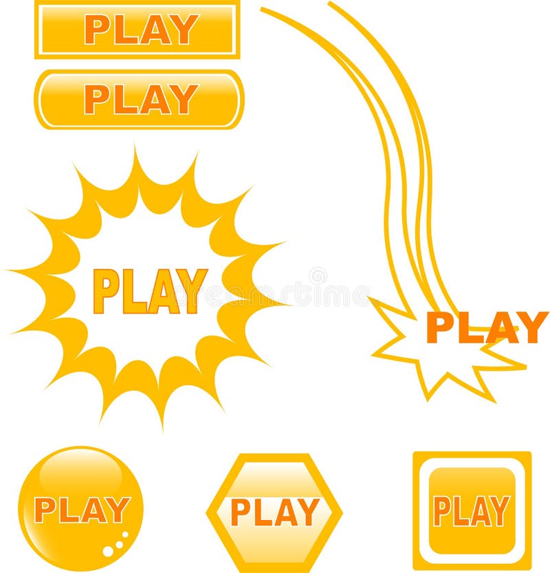 Abotone los iconos brillantes del Web del JUEGO libre illustration Abotone los iconos brillantes del Web del JUEGO libre illustration