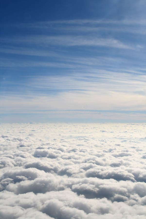 Above the deck - white clouds and blue sky