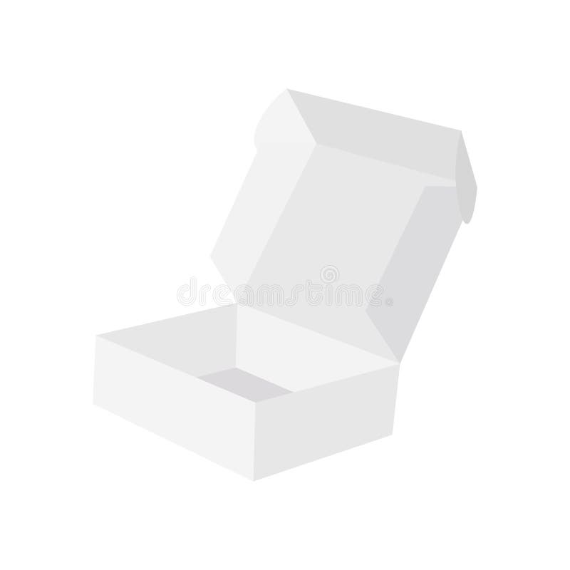 Abra a caixa de presente com a tampa isolada no fundo branco Modelo para seu projeto Ilustração do vetor ilustração stock Abra a caixa de presente com a tampa isolada no fundo branco Modelo para seu projeto Ilustração do vetor ilustração stock