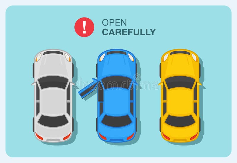 Vista Superior Dos Carros Estacionados Perpendiculares Corretos E