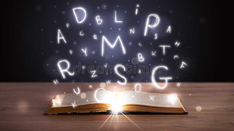 Libro abierto con foto de archivo