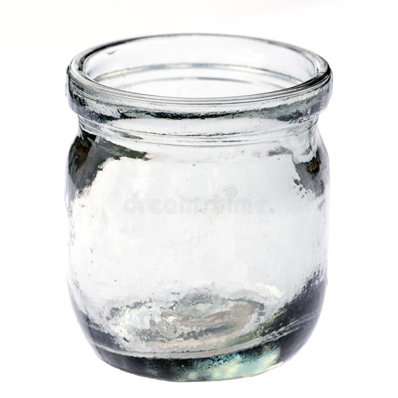 Abra el pequeño frasco de cristal viejo vacío aislado fotografía de archivo Abra el pequeño frasco de cristal viejo vacío aislado fotografía de archivo