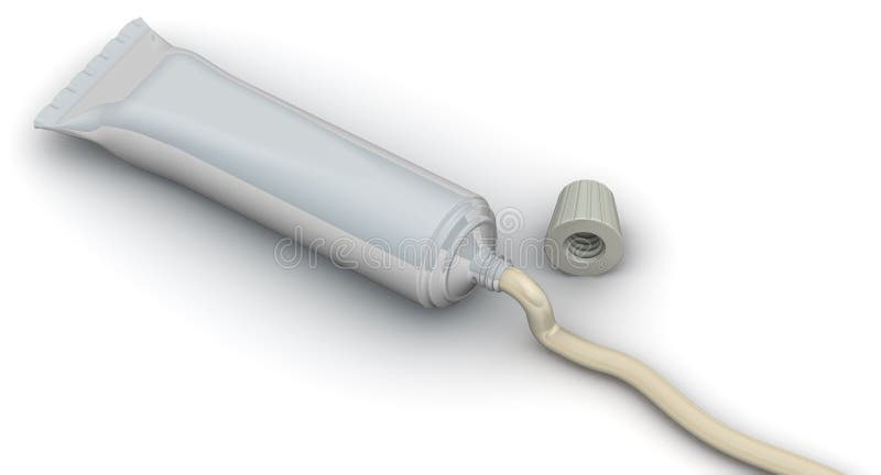 Abra o tubo com creme ilustração do vetor Abra o tubo com creme ilustração do vetor