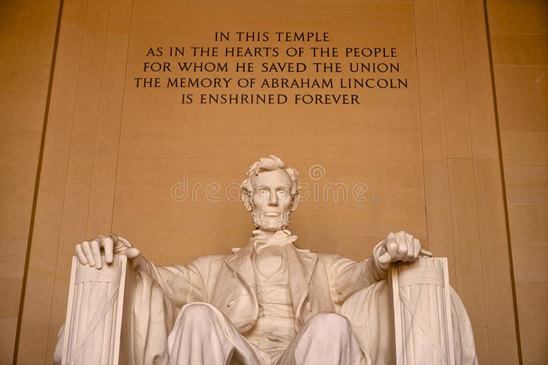 Abraham Lincoln Memorial mit Aufschrift