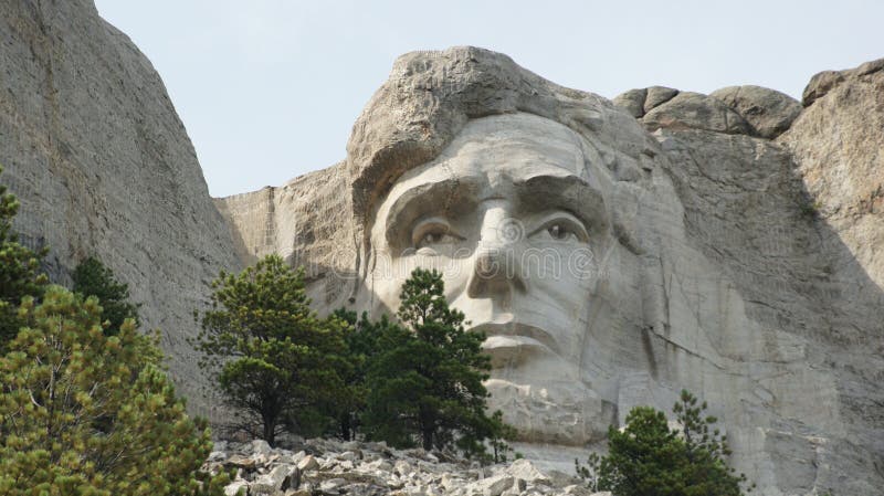 Abraham Lincoln s visage on Mount Rushmore