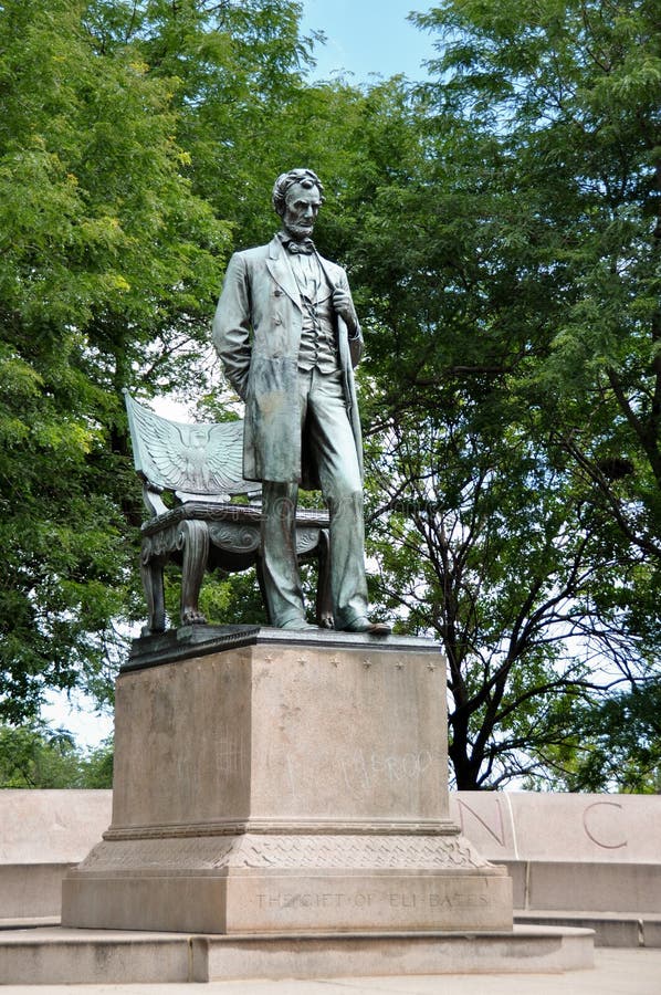 Abraham Lincoln Statue, Chicago, Illinois, de V.S. royalty-vrije stock foto Abraham Lincoln Statue, Chicago, Illinois, de V.S. royalty-vrije stock foto