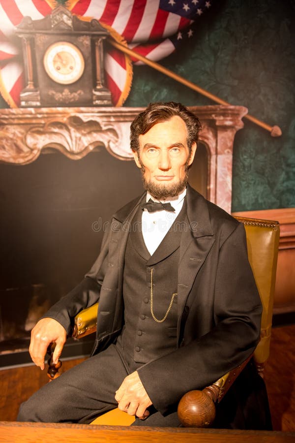 Abraham Lincoln wax figur displayed in Madame Tussaud, San Francisco California. Abraham Lincoln wax figur displayed in Madame Tussaud, San Francisco California