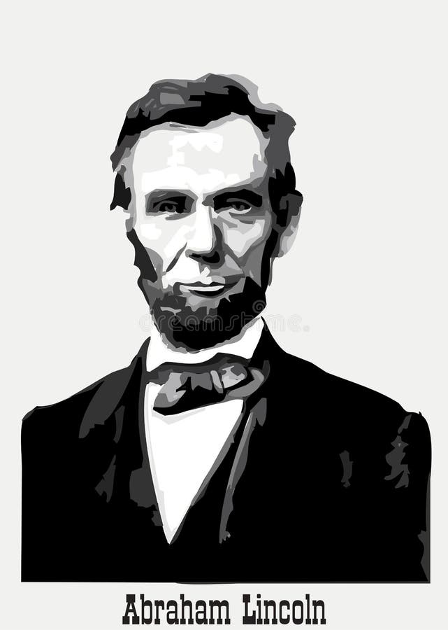 Abraham Lincoln纵向 库存例证