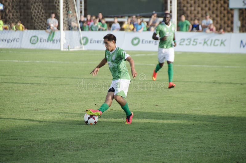 This is Abraham Villon of the Oklahoma Energy FC (soccer). This was during the Republic FC game on June 28th 2014. This is Abraham Villon of the Oklahoma Energy FC (soccer). This was during the Republic FC game on June 28th 2014