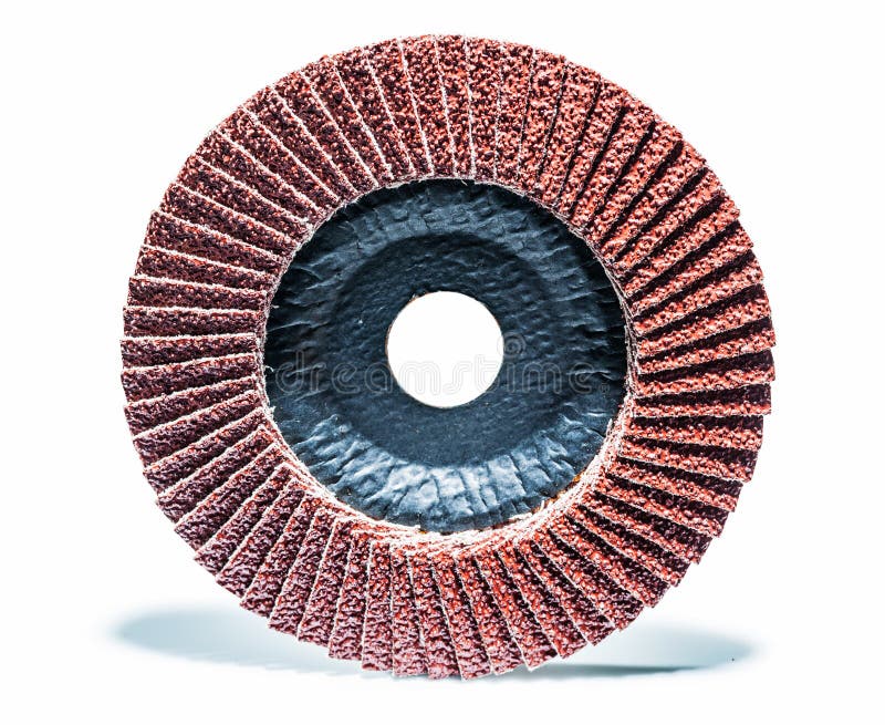 Abrasive Treatment Tool Brown Sanding Flap Disc Isolated Stock Image