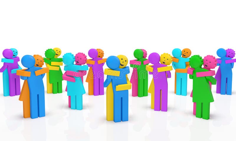 Abraçando povos ilustração do vetor Abraçando povos ilustração do vetor