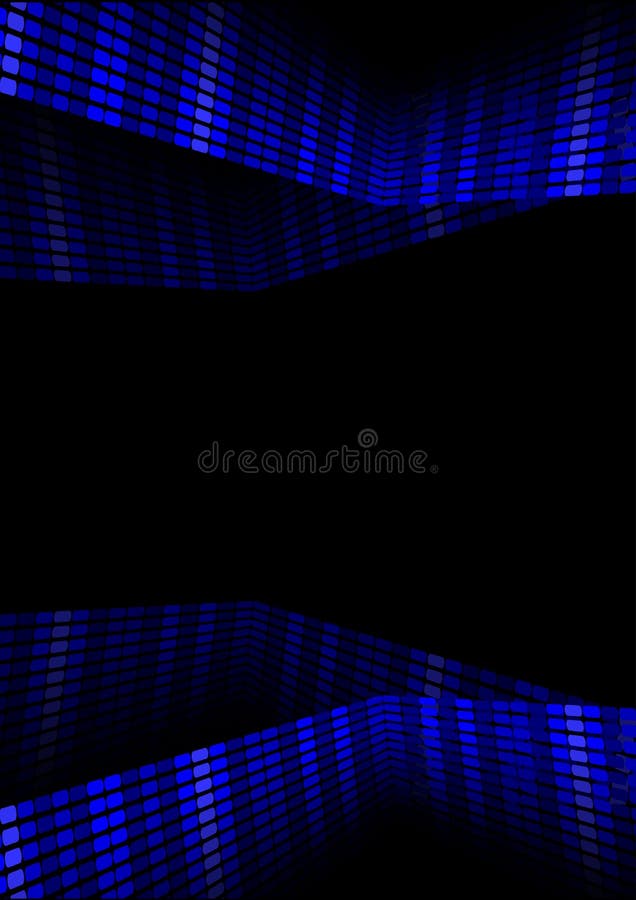 Abstract Background - Cubes in Shades of Blue on Black Backgorund - vector. Abstract Background - Cubes in Shades of Blue on Black Backgorund - vector