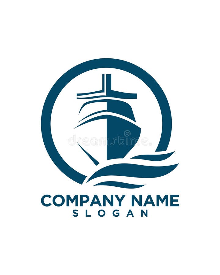 Abrégé sur abstrait marin assurance commerciale de la conception 2 de logo