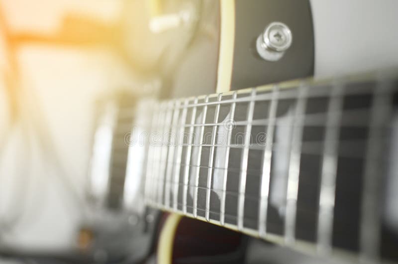 Abrégé sur macro de guitare électrique image stock Abrégé sur macro de guitare électrique image stock