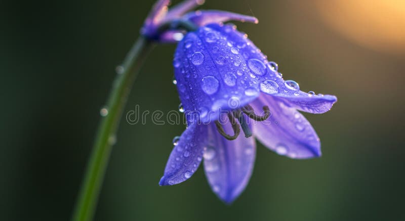 Abschluss einer zarten violetten Blume, die mit einem Degropulat gegen eine weiche lizenzfreie abbildung
