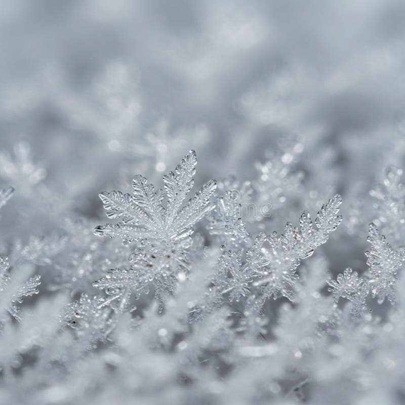 Abschluss von sechseckigen Schneeflocken mit zarten transparenten kristallinen vektor abbildung