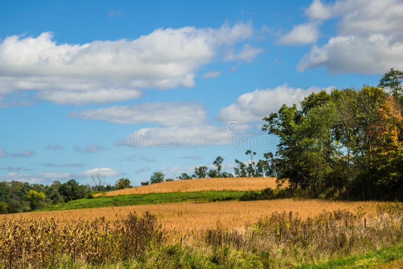 Beautiful Iowa country side in late summer. The stunning colors of the land and sky. Beautiful Iowa country side in late summer. The stunning colors of the land and sky.