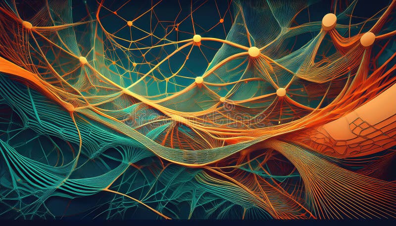 Abstracción Caleidoscópica Líneas y Formas Intrincadas en un Patrón Dinámico Vibrante, Ofreciendo una Fascinante Exploración de la ilustración del vector