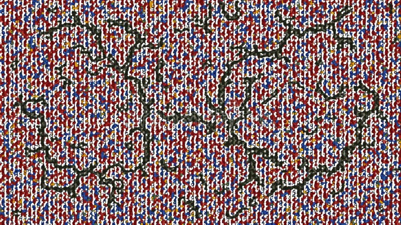 Abstracción Kaleidoscópica : Reproducción dinámica de formas stock de ilustración