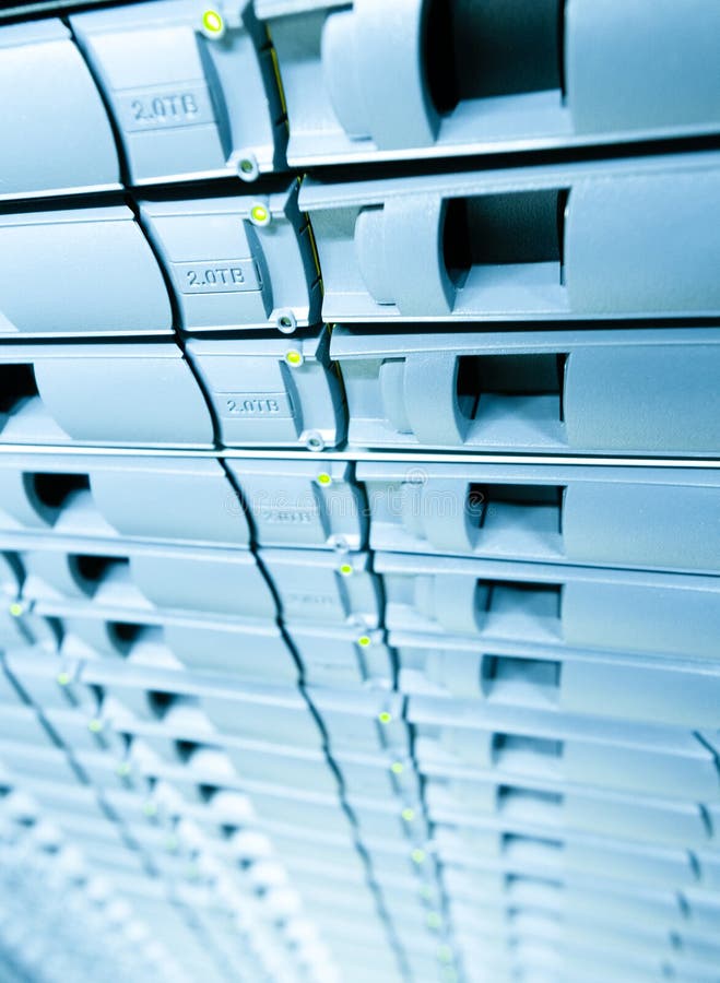 Abstracrt blue background of server disk storage. stock photos