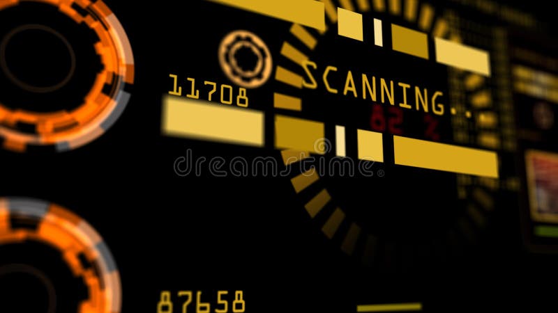Abstract advanced technology control panel user interface. stock illustration