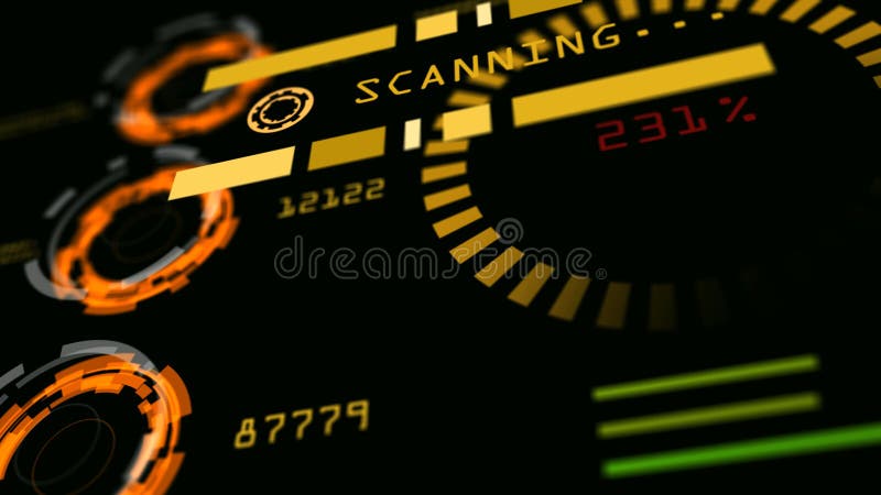 Abstract advanced technology control panel user interface. vector illustration