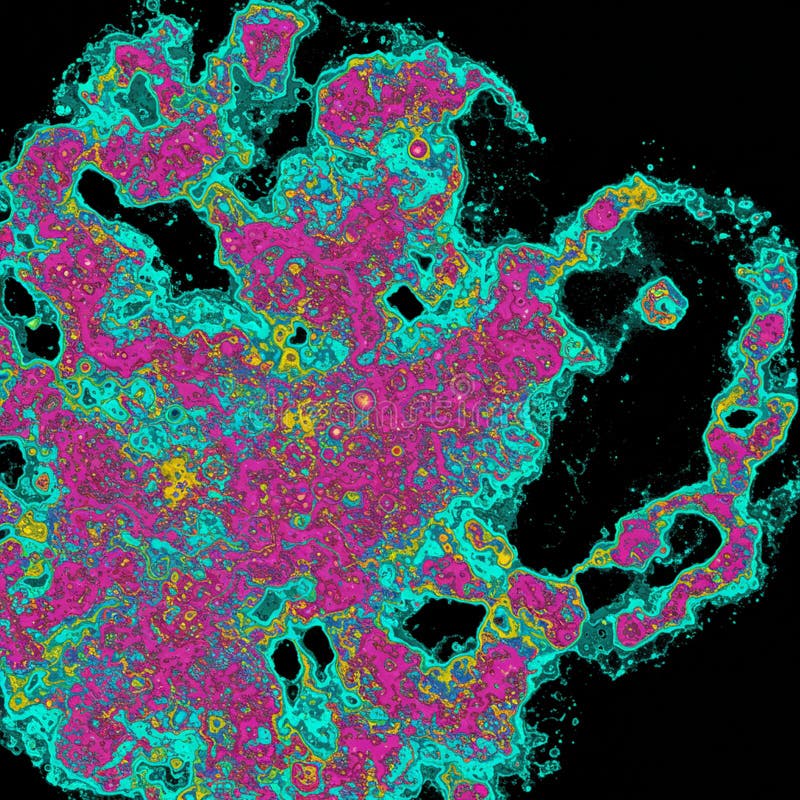 Abstract AI-generated image featuring vibrant, layered patterns resembling a royalty free illustration