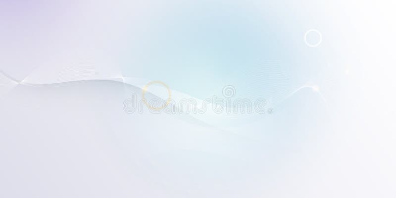 Abstract alb moale linie de undă de aur model și textura pe fundal gri deschis gradient. Proiectare linie netedă element vectorial stock illustration