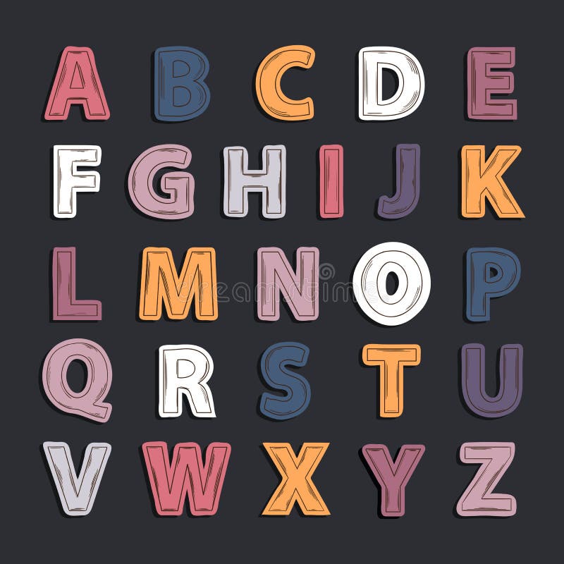 Abstract alphabet stock illustration Abstract alphabet stock illustration