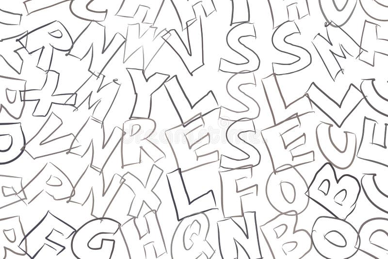 Abstract Alphabets Letters. Wallpaper, Style, Background & Backdrop. Stock Vector Illustration