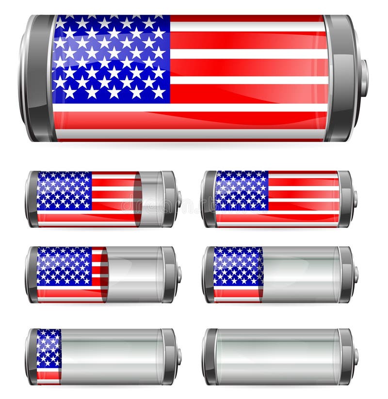 Abstract america battery