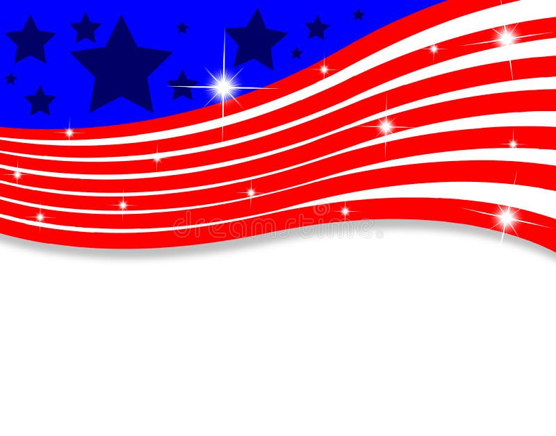 Abstract American Flag with Lines Stock Illustration Illustration of