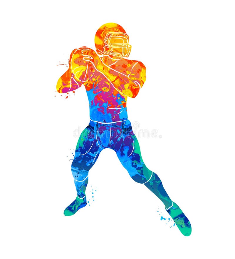 Abstract american football player
