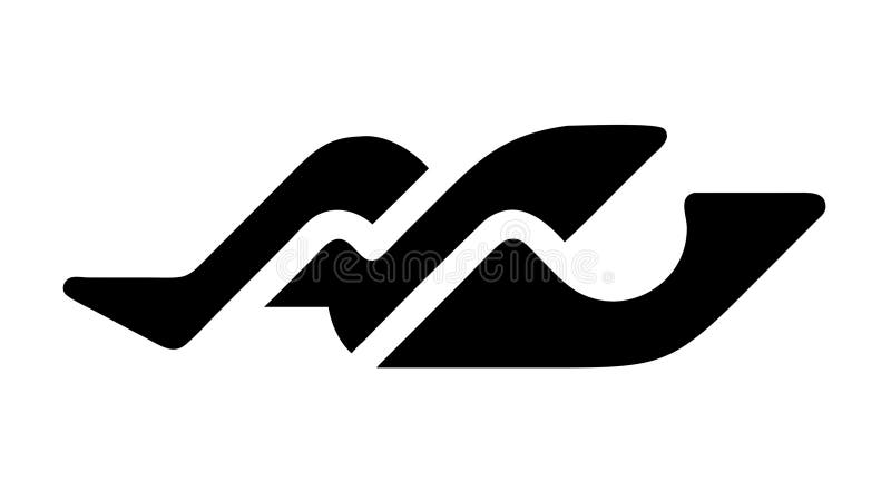 Abstract angular wave, sharp geometric motion, vector design Generative AI royalty free illustration