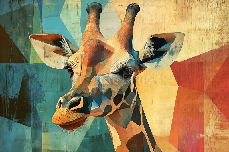 Abstract Animal Portrait With Geometric royalty free stock photo
