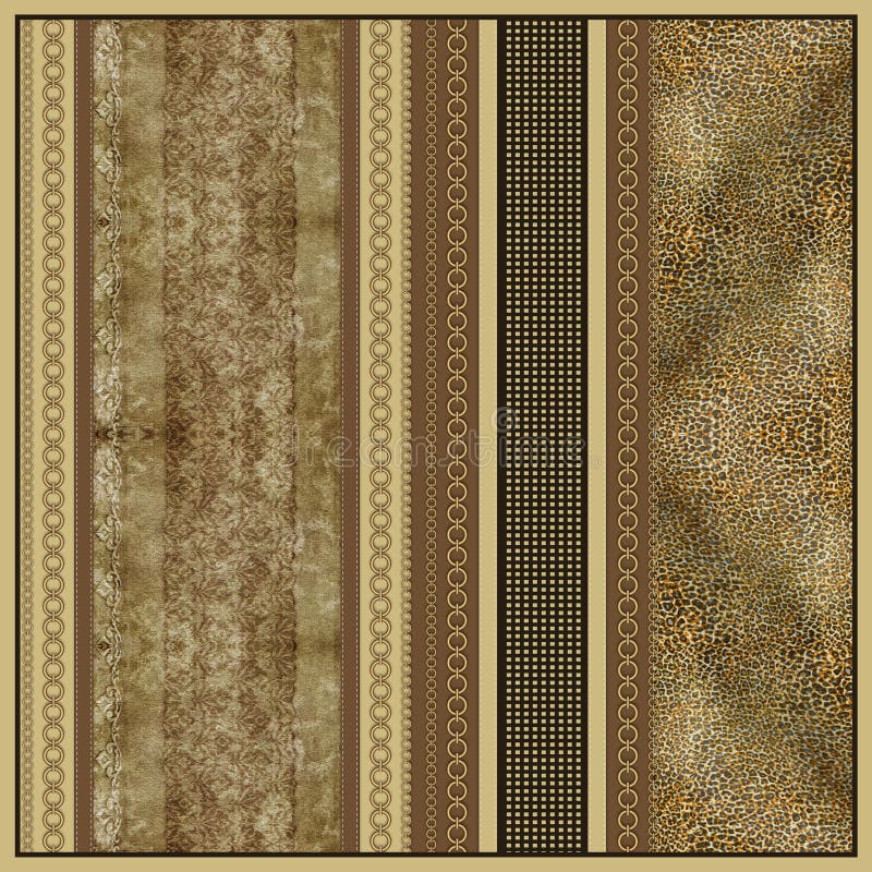 Abstract animal skin motif silk scarf design royalty free illustration