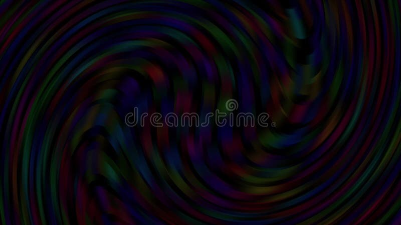 Abstract animated background of dark colorful particle wave of smooth, living, fluid shape and lines rotating in the space