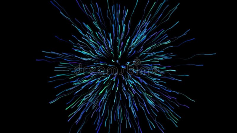 Abstract animation of exploding lines vector illustration