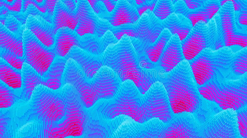 Abstract animation of pixel moving surface. Animation. Undulating color surface of cyberspace of pixels. Beautiful stock illustration Abstract animation of pixel moving surface. Animation. Undulating color surface of cyberspace of pixels. Beautiful stock illustration