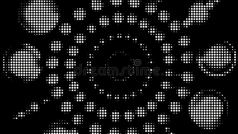Abstract animation of pulsating circles stock illustration